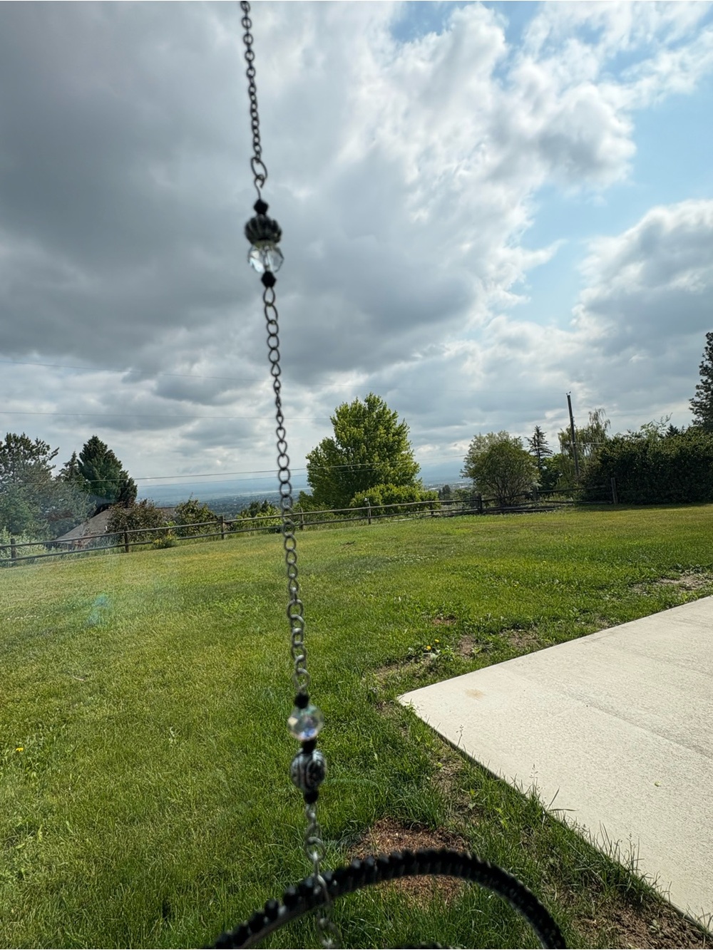 Black Beaded Hoop Sun Catcher - Picture 5 of 6